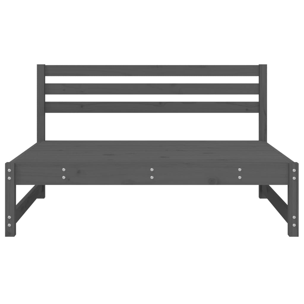 vidaXL Canapele de mijloc grădină 2 buc. gri 120x80 cm lemn masiv pin vidaXL Canapele de mijloc grădină 2 buc. gri 120x80 cm lemn masiv pin