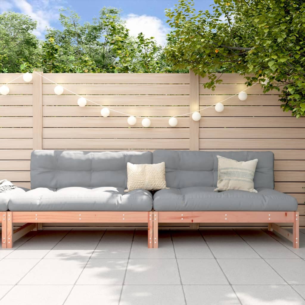 vidaXL Canapele de mijloc grădină 2 buc. 120x80cm lemn masiv douglas vidaXL Canapele de mijloc grădină 2 buc. 120x80cm lemn masiv douglas