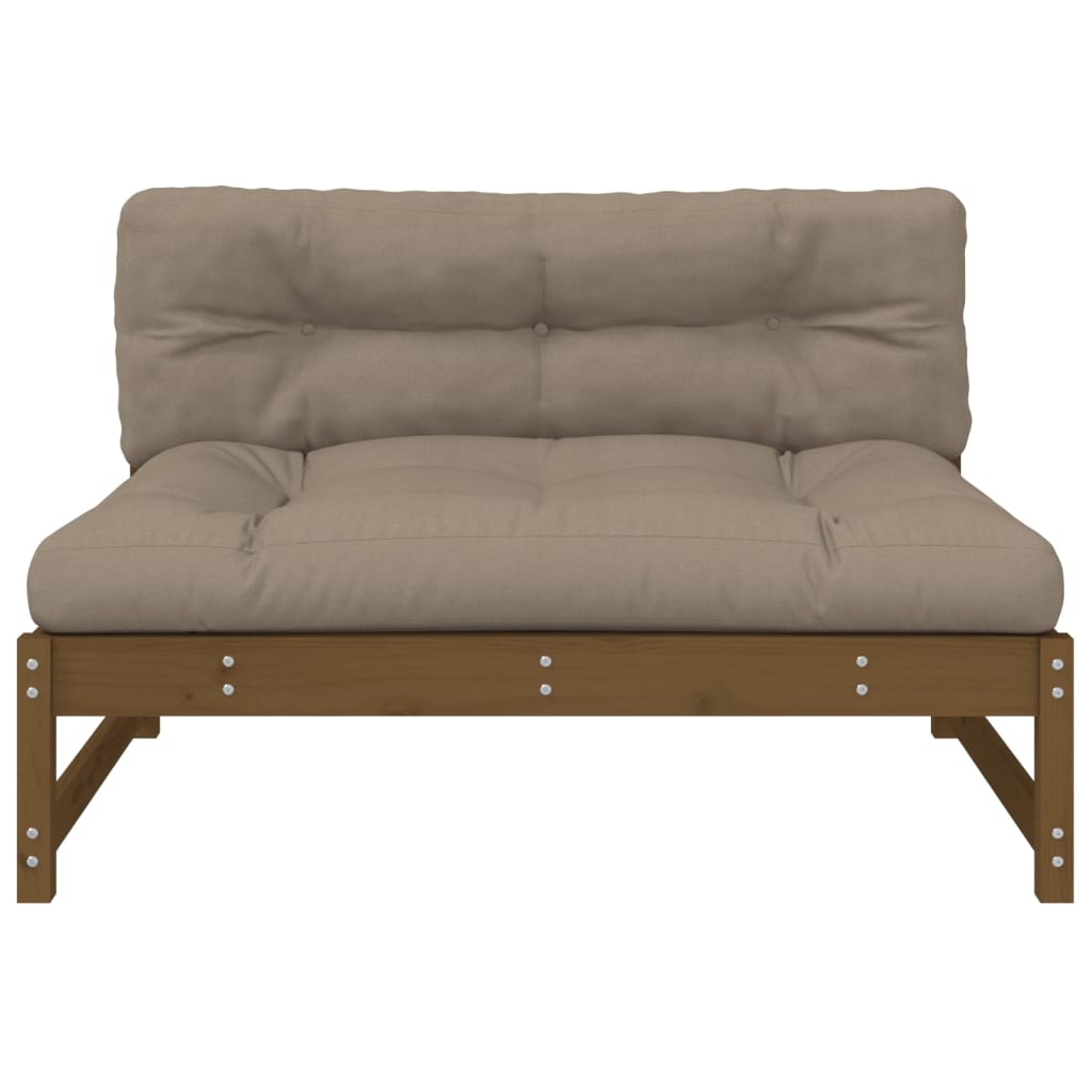 vidaXL Canapea de mijloc, 120x80 cm, maro miere, lemn masiv de pin vidaXL Canapea de mijloc, 120x80 cm, maro miere, lemn masiv de pin