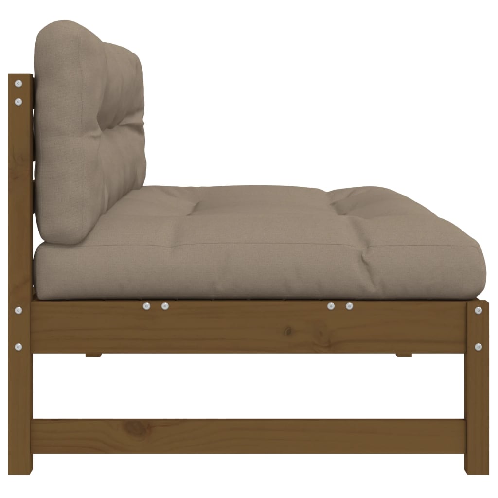 vidaXL Canapea de mijloc, 120x80 cm, maro miere, lemn masiv de pin vidaXL Canapea de mijloc, 120x80 cm, maro miere, lemn masiv de pin