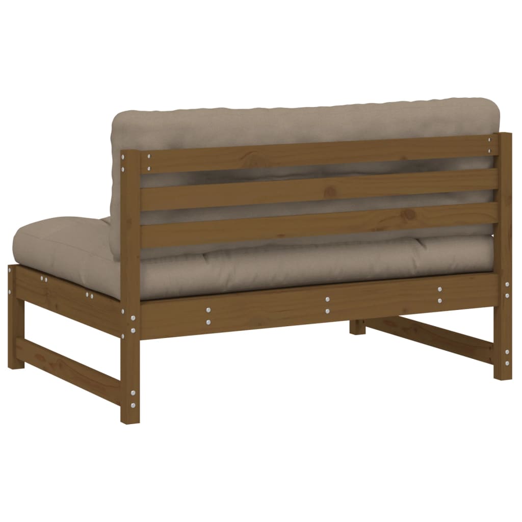 vidaXL Canapea de mijloc, 120x80 cm, maro miere, lemn masiv de pin vidaXL Canapea de mijloc, 120x80 cm, maro miere, lemn masiv de pin