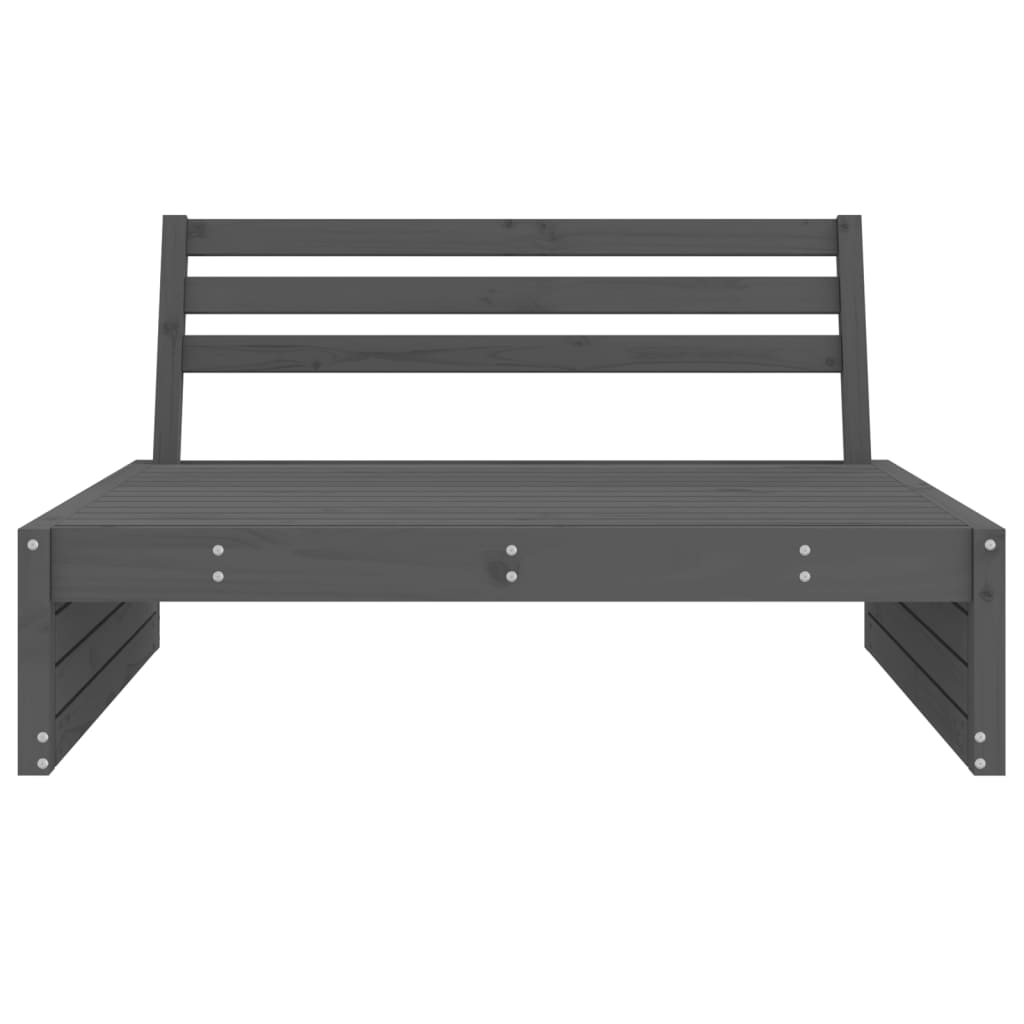 vidaXL Canapea de mijloc de grădină, gri, 120x80 cm, lemn masiv pin vidaXL Canapea de mijloc de grădină, gri, 120x80 cm, lemn masiv pin