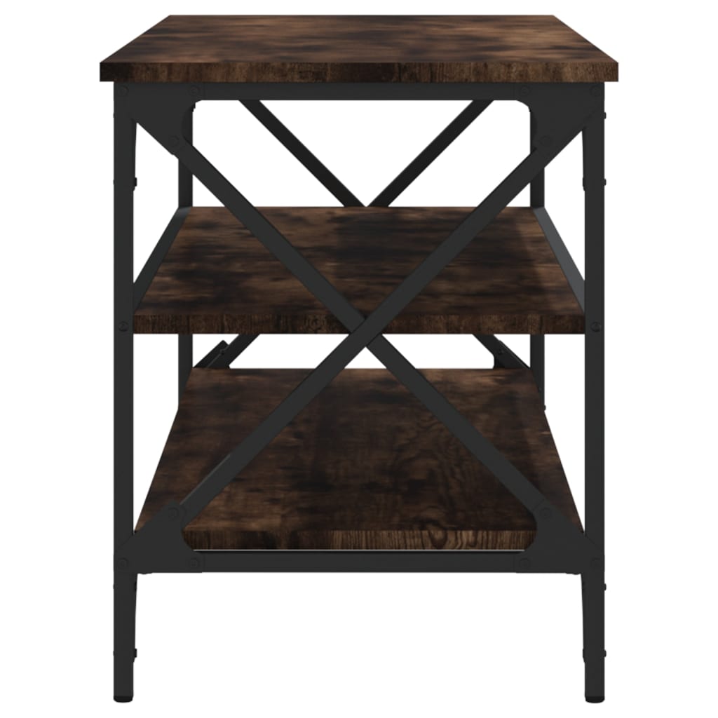 vidaXL Comodă TV, stejar fumuriu, 100x40x50 cm, lemn prelucrat