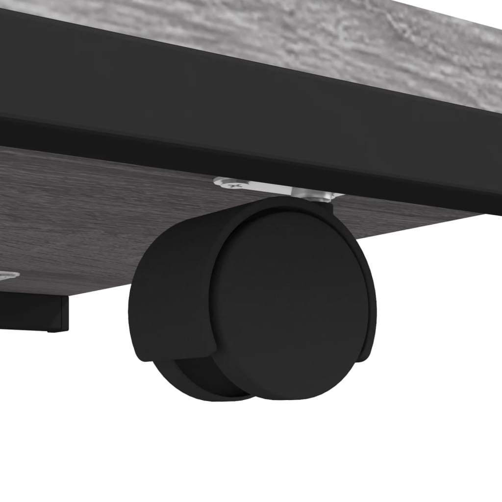 vidaXL Masă laterală cu roți, gri sonoma 50x35x55,5 cm lemn prelucrat vidaXL Masă laterală cu roți, gri sonoma 50x35x55,5 cm lemn prelucrat