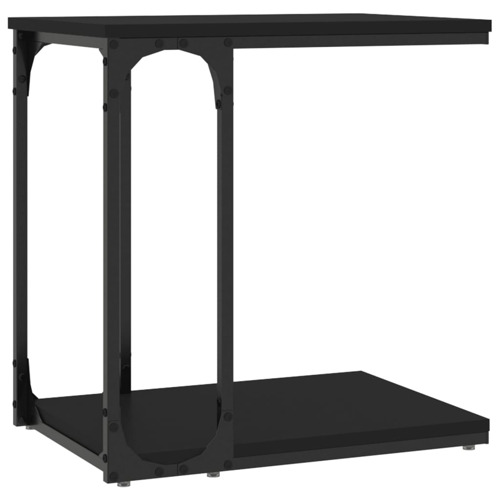 vidaXL Masă laterală, negru, 50x35x52 cm, lemn compozit vidaXL Masă laterală, negru, 50x35x52 cm, lemn compozit