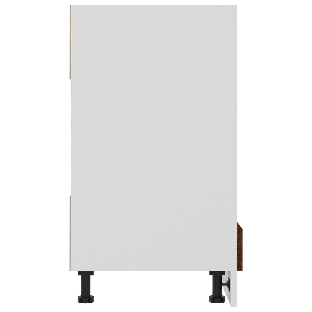 vidaXL Dulap pentru cuptor "Riga" stejar fumuriu 60x46x81,5 cm