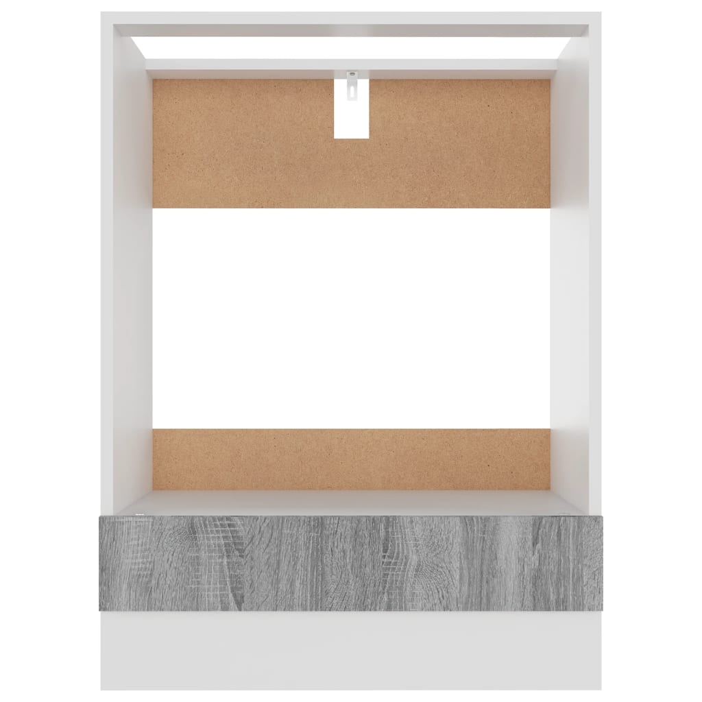 vidaXL Dulap pentru cuptor "Riga", gri sonoma, 60x46x81,5 cm,
