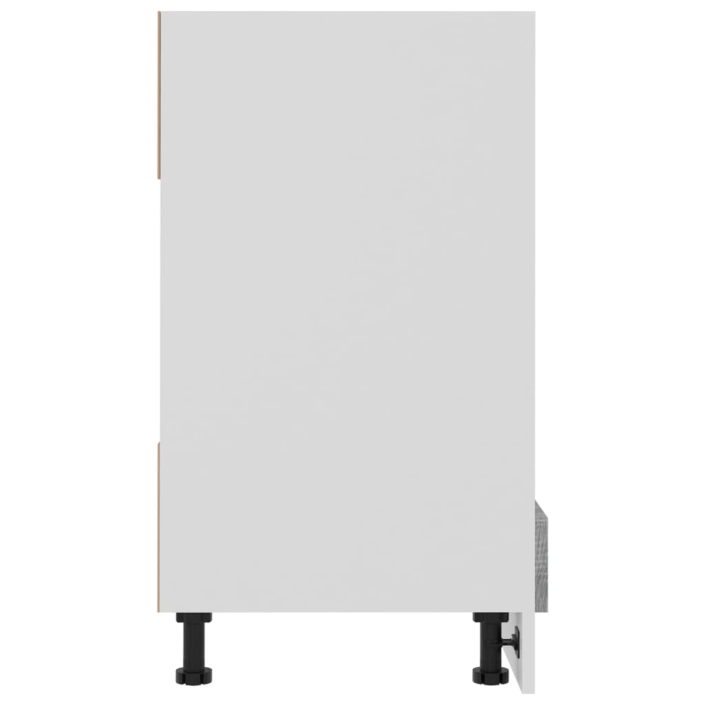 vidaXL Dulap pentru cuptor "Riga", gri sonoma, 60x46x81,5 cm,