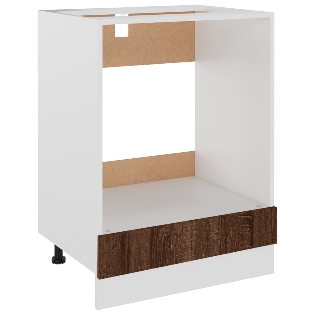 vidaXL Dulap pentru cuptor "Riga", stejar maro, 60x46x81,5 cm,