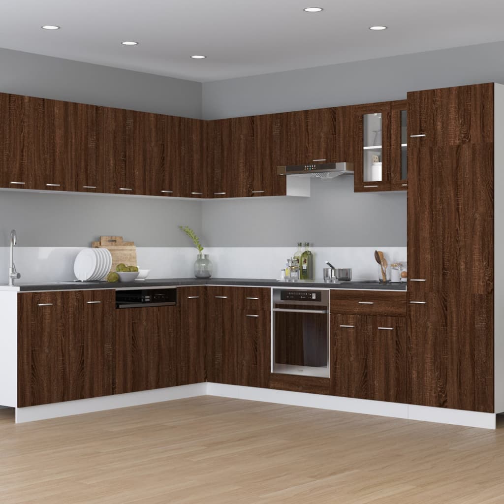 vidaXL Dulap pentru cuptor "Riga", stejar maro, 60x46x81,5 cm,