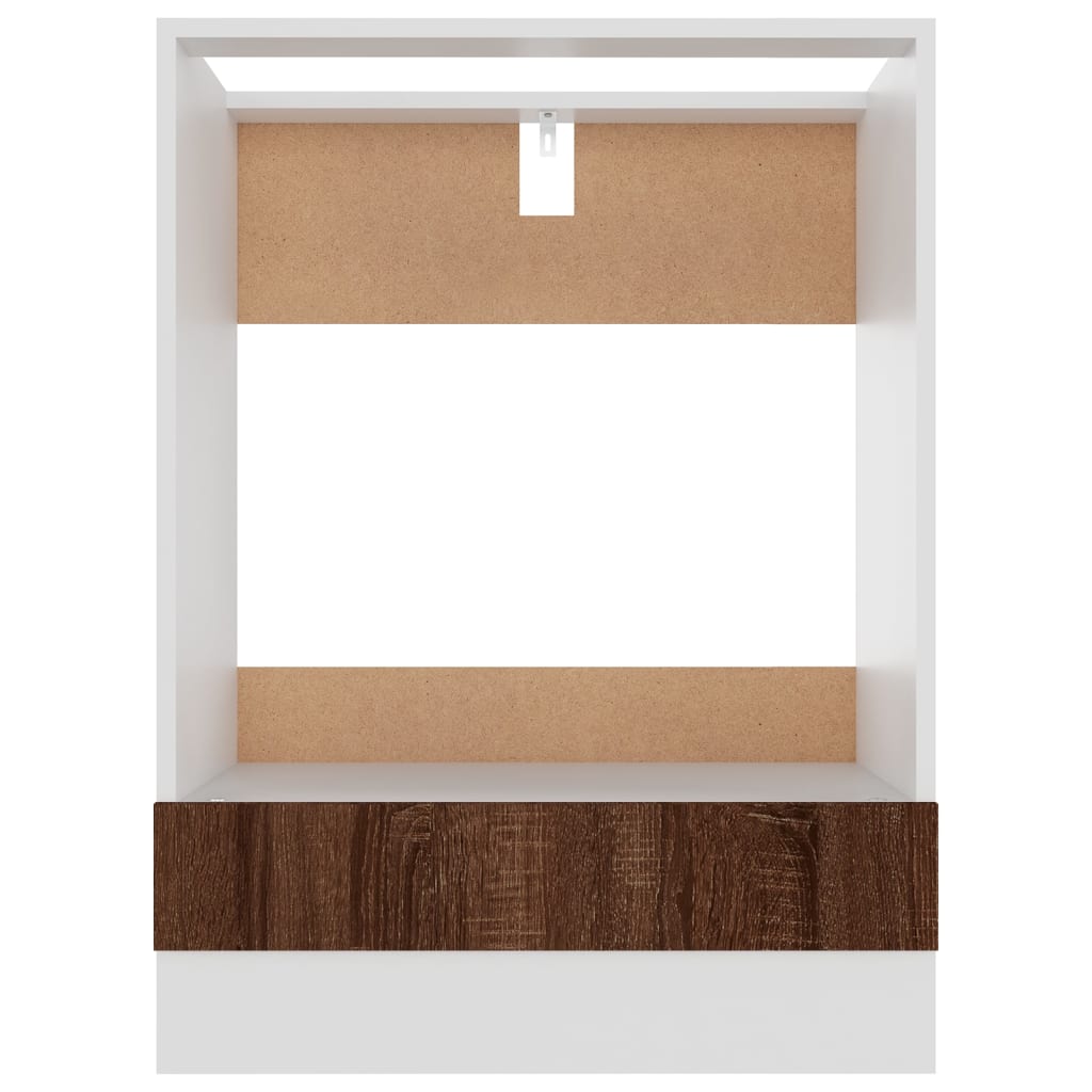 vidaXL Dulap pentru cuptor "Riga", stejar maro, 60x46x81,5 cm,