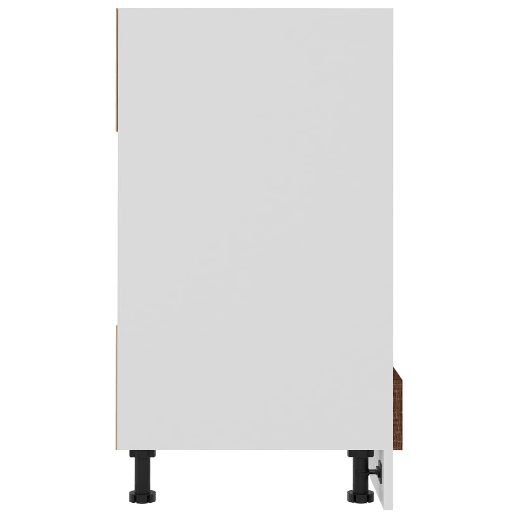 vidaXL Dulap pentru cuptor "Riga", stejar maro, 60x46x81,5 cm,