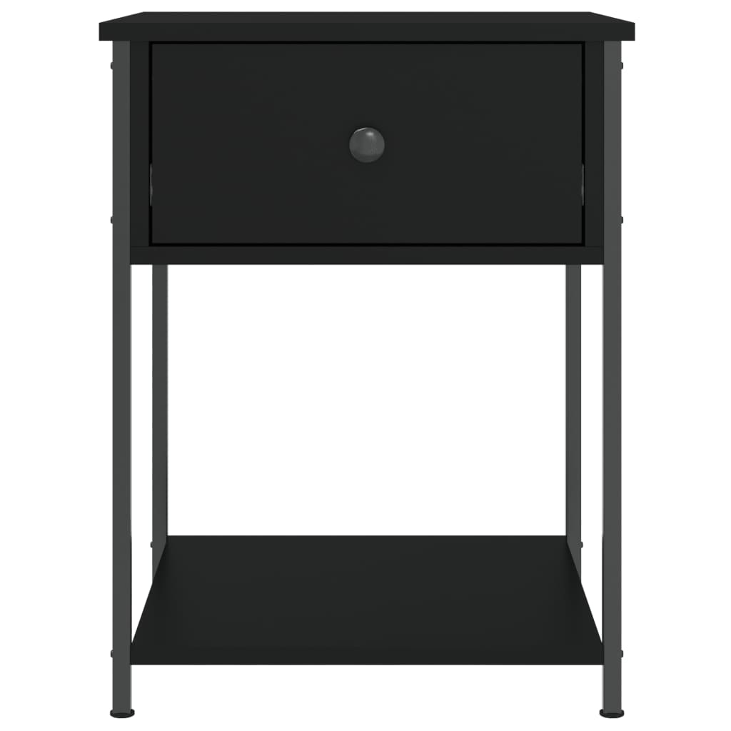 vidaXL Noptiere, 2 buc., negru, 44x45x58 cm, lemn compozit