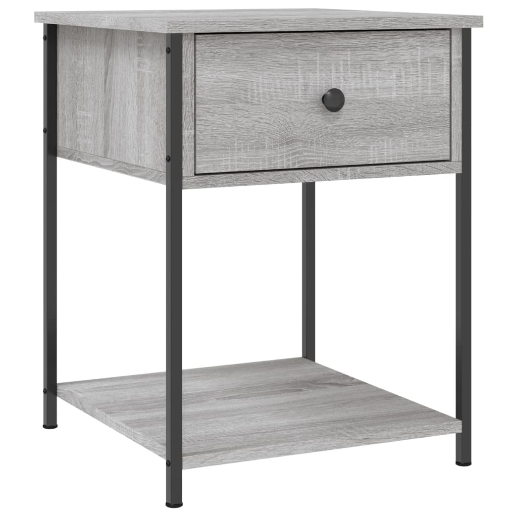 vidaXL Noptiere, 2 buc., gri sonoma, 44x45x58 cm, lemn prelucrat vidaXL Noptiere, 2 buc., gri sonoma, 44x45x58 cm, lemn prelucrat