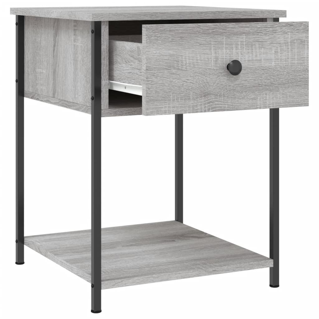 vidaXL Noptiere, 2 buc., gri sonoma, 44x45x58 cm, lemn prelucrat vidaXL Noptiere, 2 buc., gri sonoma, 44x45x58 cm, lemn prelucrat