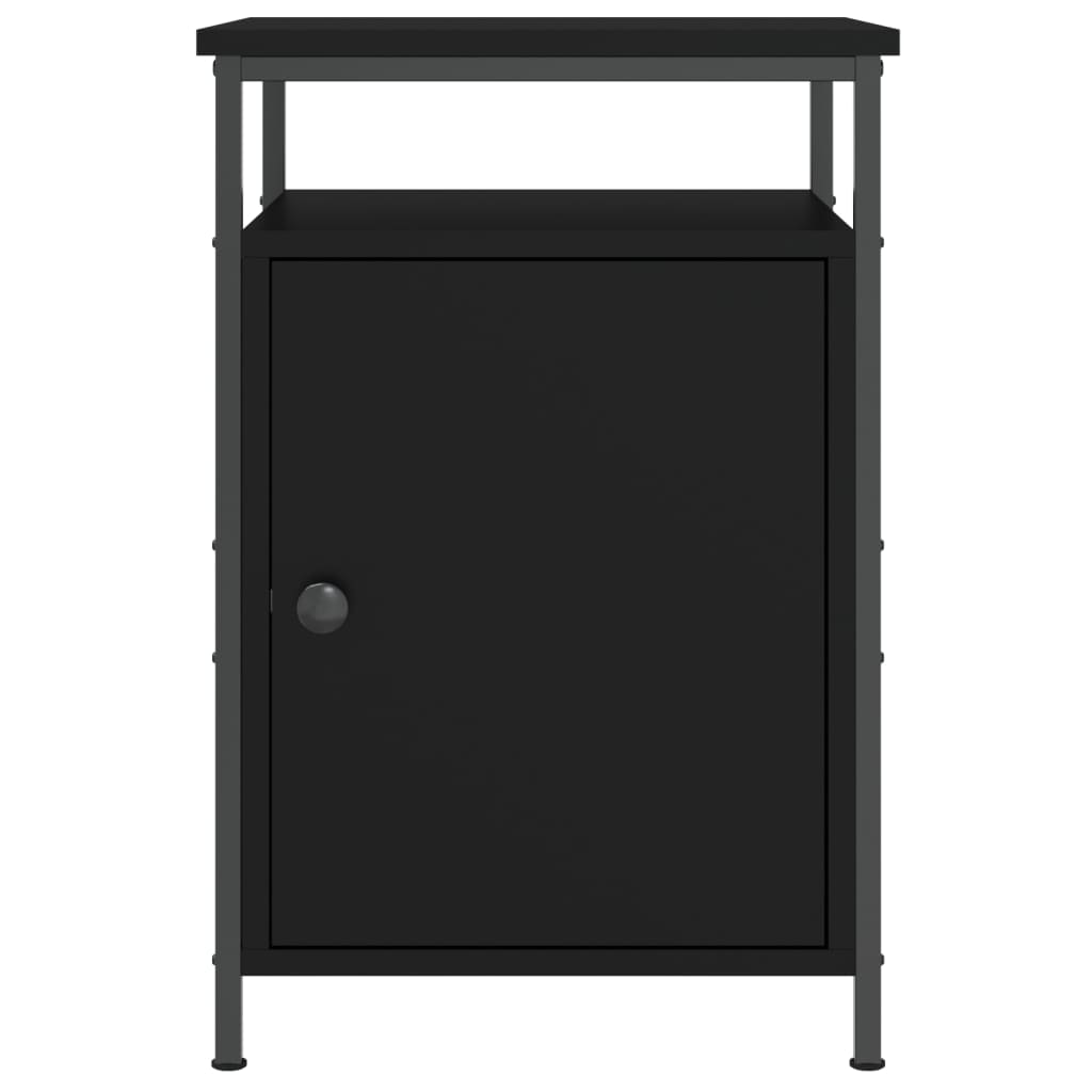 vidaXL Noptiere, 2 buc., negru, 40x42x60 cm, lemn prelucrat vidaXL Noptiere, 2 buc., negru, 40x42x60 cm, lemn prelucrat