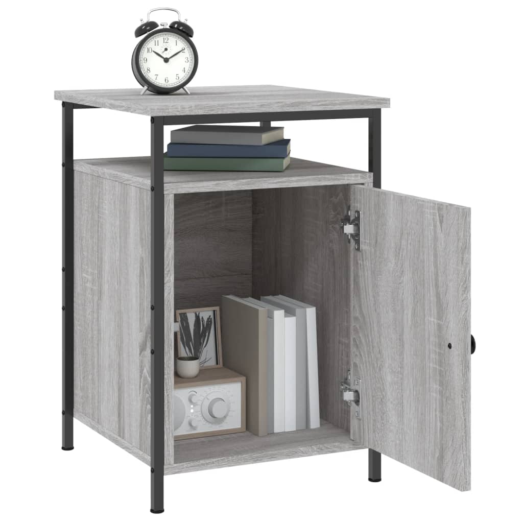 vidaXL Noptiere, 2 buc., gri sonoma, 40x42x60 cm, lemn prelucrat vidaXL Noptiere, 2 buc., gri sonoma, 40x42x60 cm, lemn prelucrat