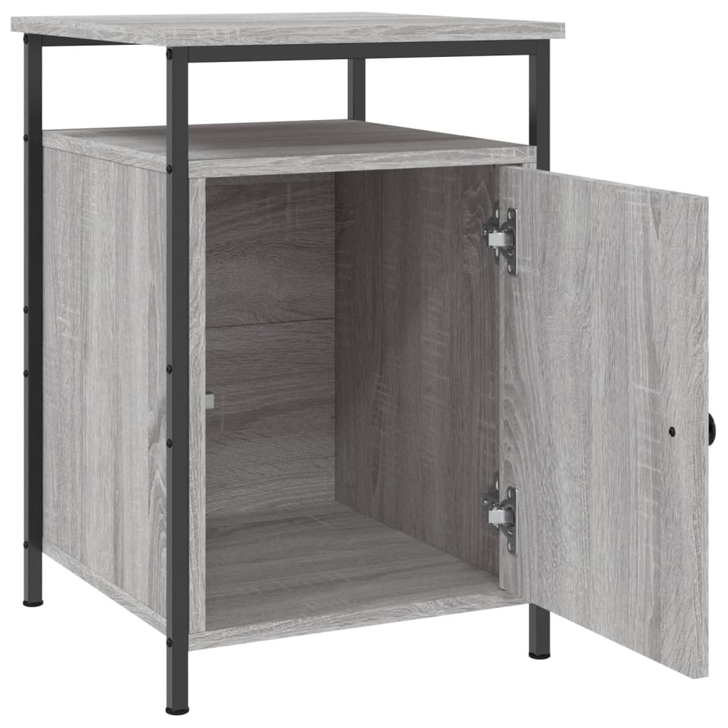 vidaXL Noptiere, 2 buc., gri sonoma, 40x42x60 cm, lemn prelucrat vidaXL Noptiere, 2 buc., gri sonoma, 40x42x60 cm, lemn prelucrat