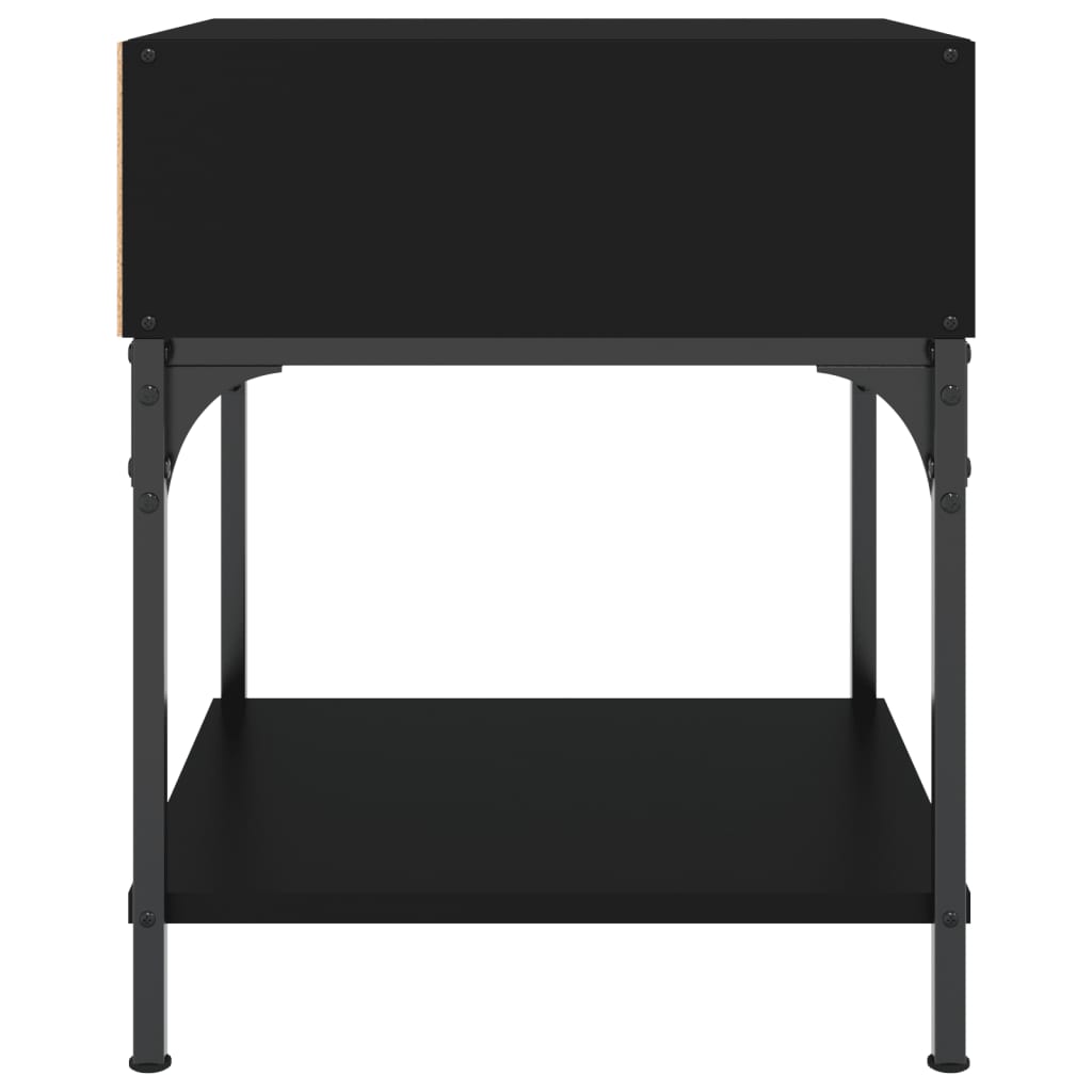 vidaXL Noptiere, 2 buc., negru, 40x41x50 cm, lemn compozit