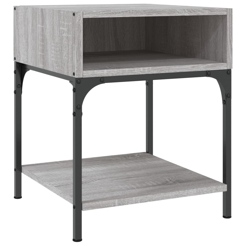 vidaXL Noptiere, 2 buc., gri sonoma, 40x41x50 cm, lemn compozit vidaXL Noptiere, 2 buc., gri sonoma, 40x41x50 cm, lemn compozit