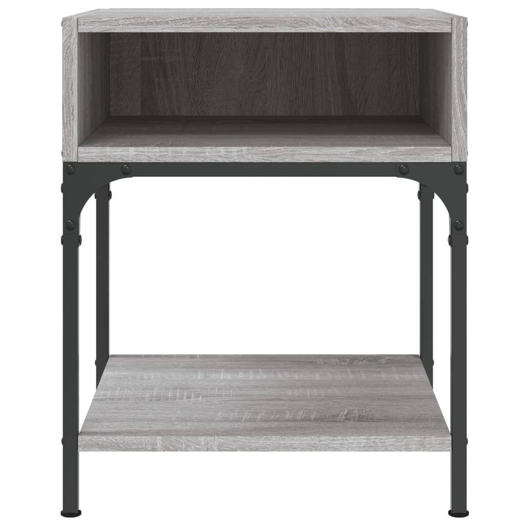 vidaXL Noptiere, 2 buc., gri sonoma, 40x41x50 cm, lemn compozit vidaXL Noptiere, 2 buc., gri sonoma, 40x41x50 cm, lemn compozit