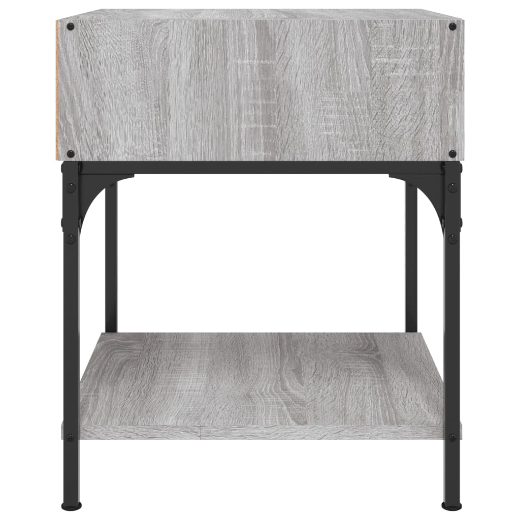 vidaXL Noptiere, 2 buc., gri sonoma, 40x41x50 cm, lemn compozit vidaXL Noptiere, 2 buc., gri sonoma, 40x41x50 cm, lemn compozit