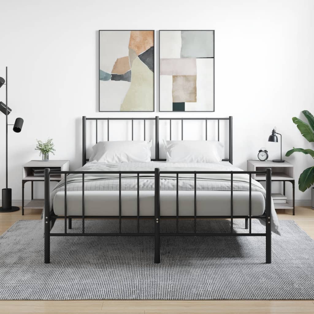 vidaXL Noptiere, 2 buc., gri sonoma, 40x41x50 cm, lemn compozit vidaXL Noptiere, 2 buc., gri sonoma, 40x41x50 cm, lemn compozit