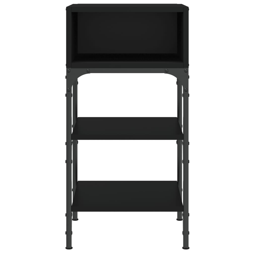 vidaXL Noptiere, 2 buc., negru, 35x34,5x70 cm, lemn compozit vidaXL Noptiere, 2 buc., negru, 35x34,5x70 cm, lemn compozit