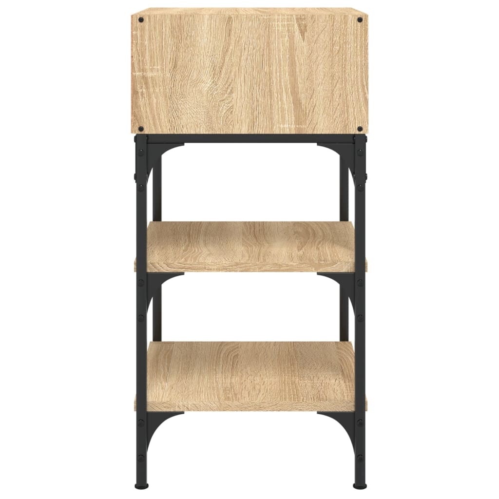 vidaXL Noptiere, 2 buc., stejar sonoma, 35x34,5x70 cm, lemn compozit