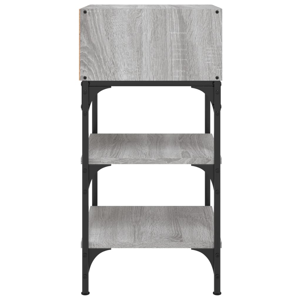 vidaXL Noptiere, 2 buc., gri sonoma, 35x34,5x70 cm, lemn compozit