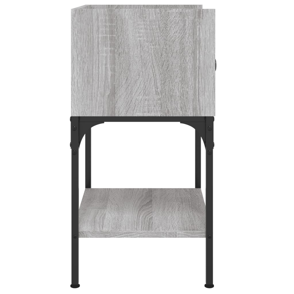 vidaXL Noptieră, gri sonoma, 40,5x31x60 cm, lemn compozit
