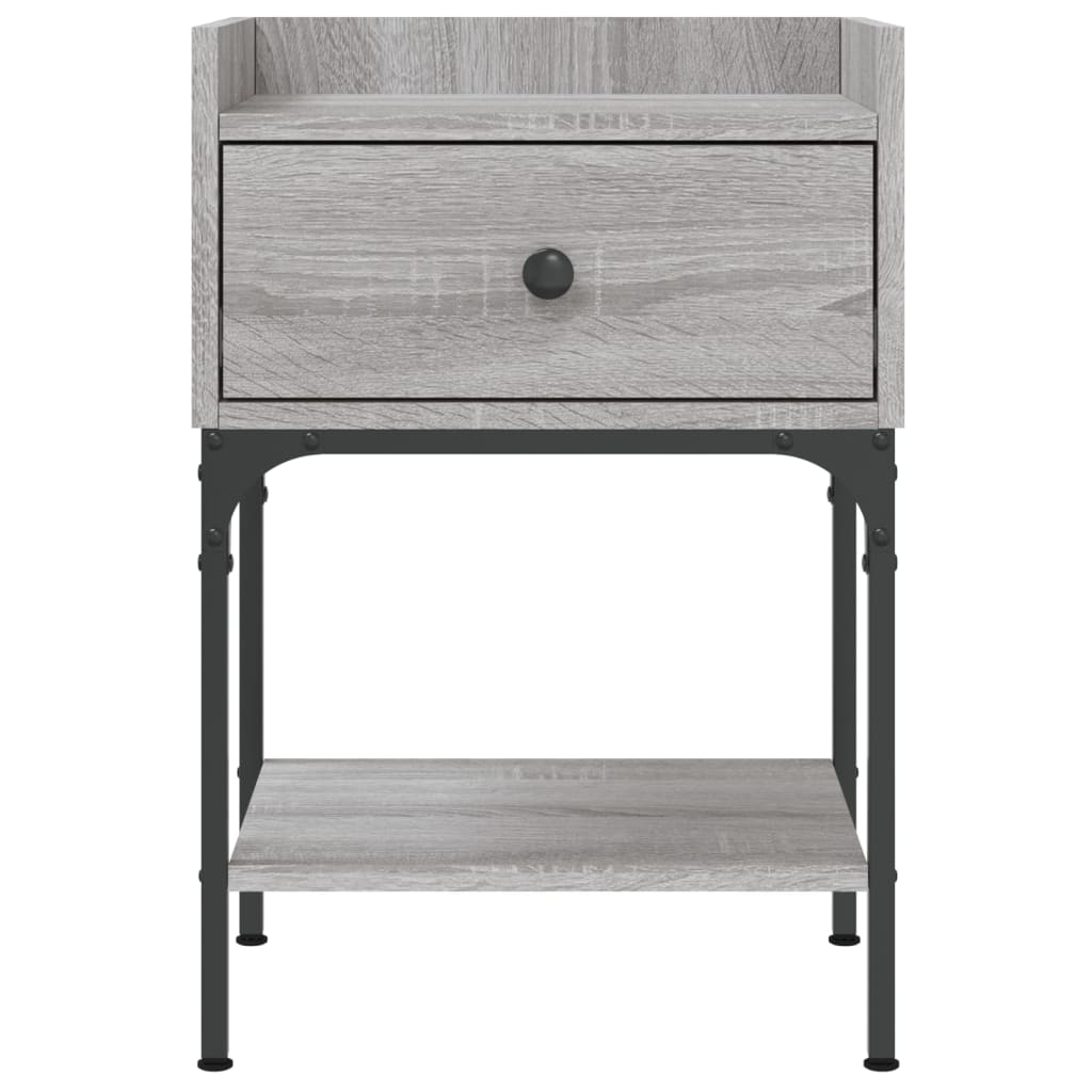 vidaXL Noptiere, 2 buc., gri sonoma, 40,5x31x60 cm, lemn compozit vidaXL Noptiere, 2 buc., gri sonoma, 40,5x31x60 cm, lemn compozit
