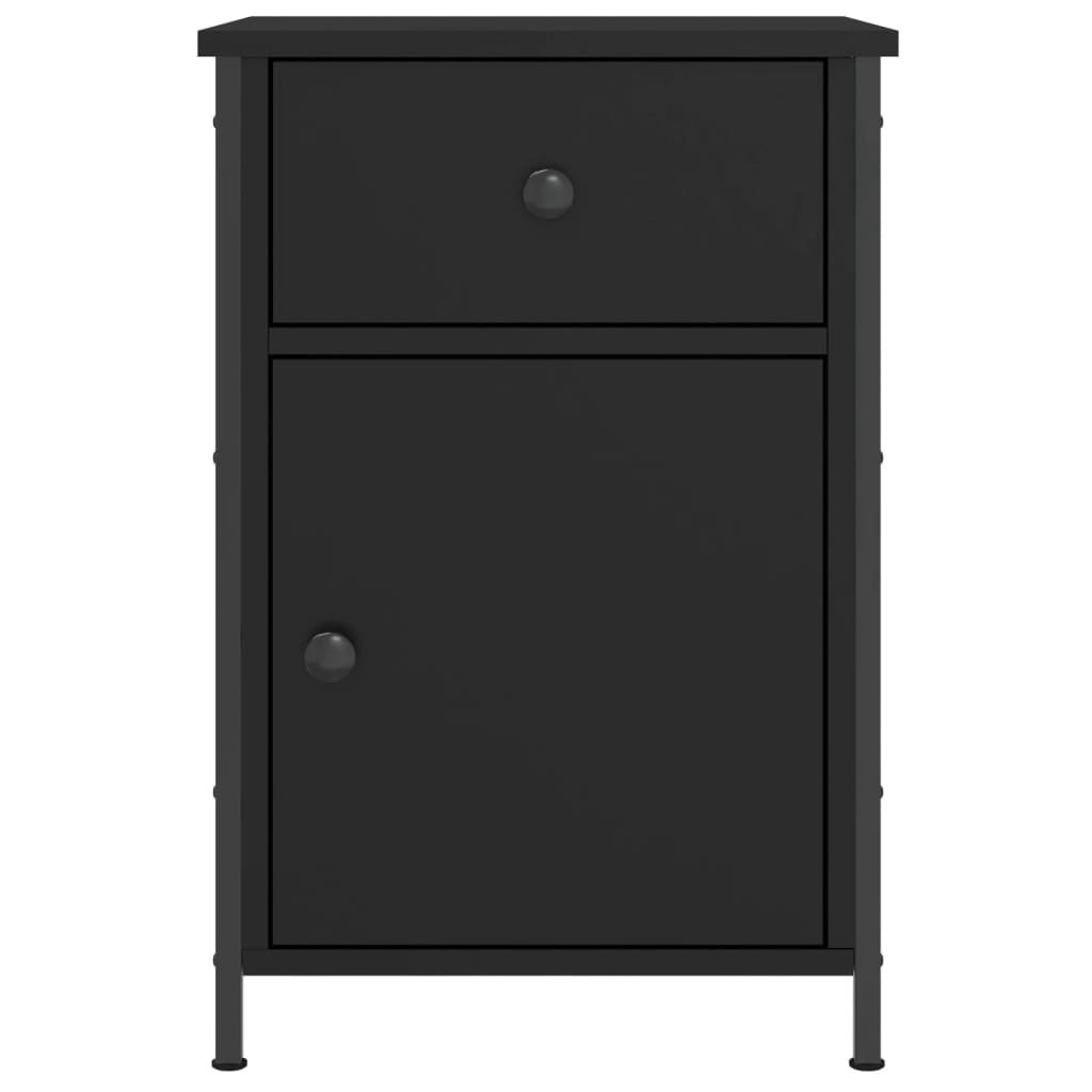 vidaXL Noptiere, 2 buc., negru, 40x42x60 cm, lemn prelucrat vidaXL Noptiere, 2 buc., negru, 40x42x60 cm, lemn prelucrat