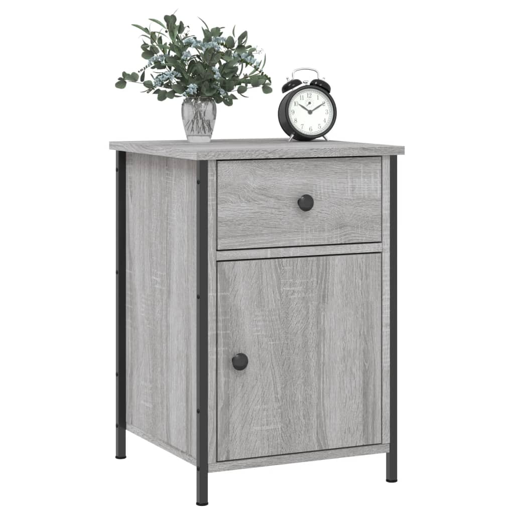 vidaXL Noptiere, 2 buc., gri sonoma, 40x42x60 cm, lemn prelucrat vidaXL Noptiere, 2 buc., gri sonoma, 40x42x60 cm, lemn prelucrat