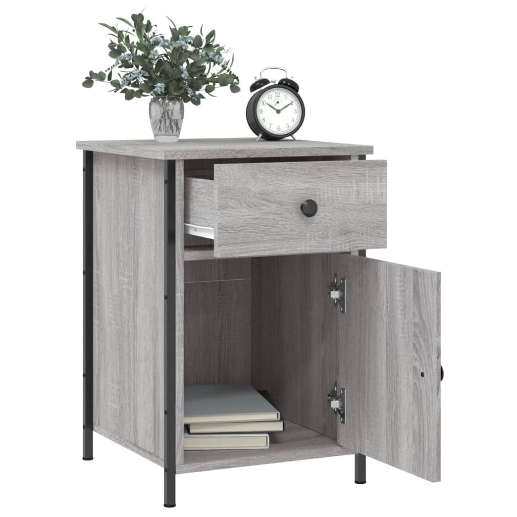 vidaXL Noptiere, 2 buc., gri sonoma, 40x42x60 cm, lemn prelucrat vidaXL Noptiere, 2 buc., gri sonoma, 40x42x60 cm, lemn prelucrat