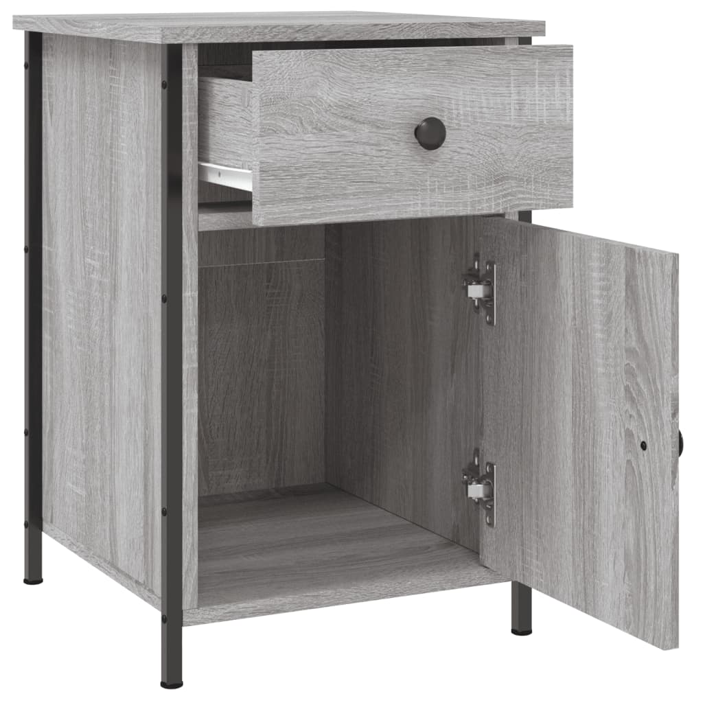vidaXL Noptiere, 2 buc., gri sonoma, 40x42x60 cm, lemn prelucrat vidaXL Noptiere, 2 buc., gri sonoma, 40x42x60 cm, lemn prelucrat