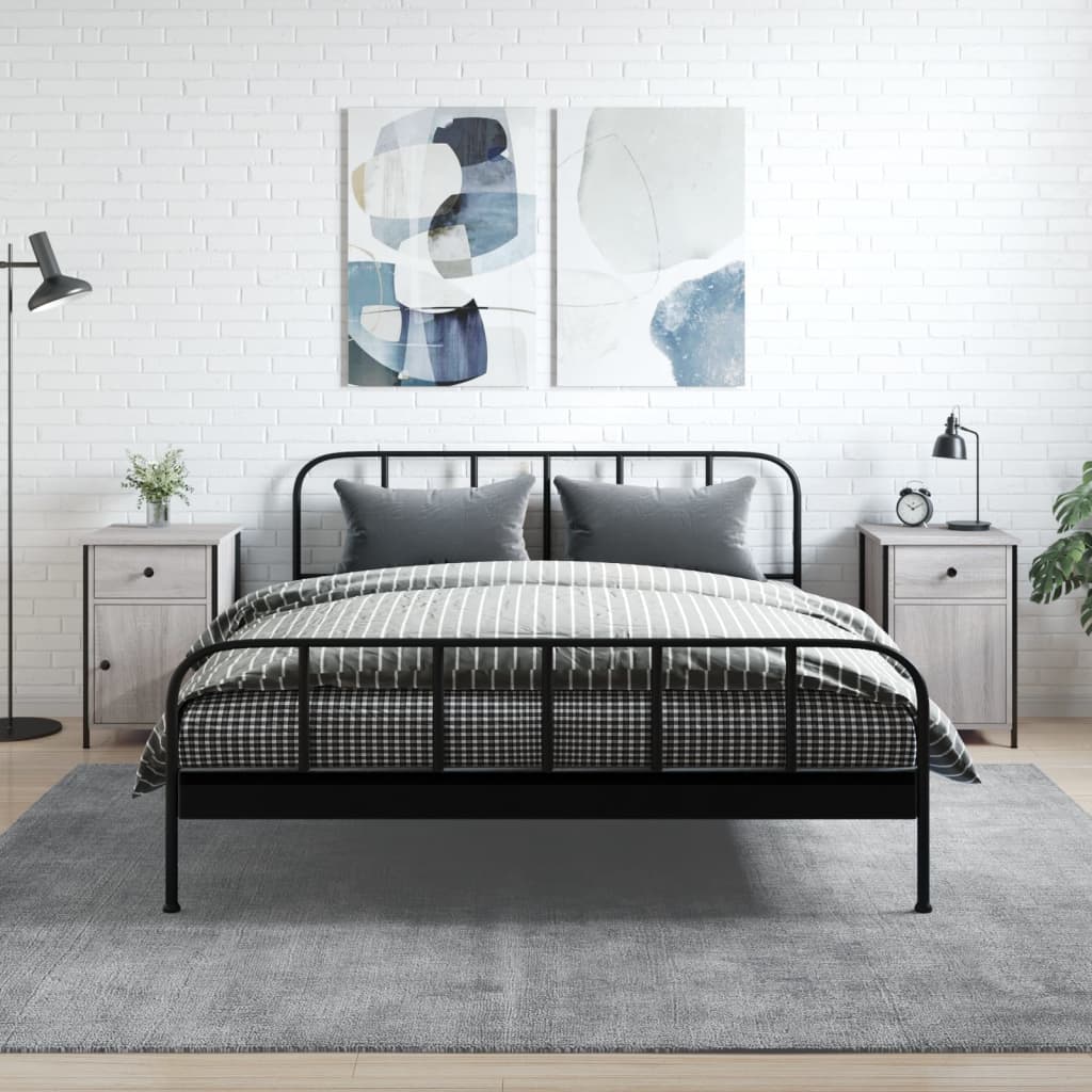 vidaXL Noptiere, 2 buc., gri sonoma, 40x42x60 cm, lemn prelucrat vidaXL Noptiere, 2 buc., gri sonoma, 40x42x60 cm, lemn prelucrat