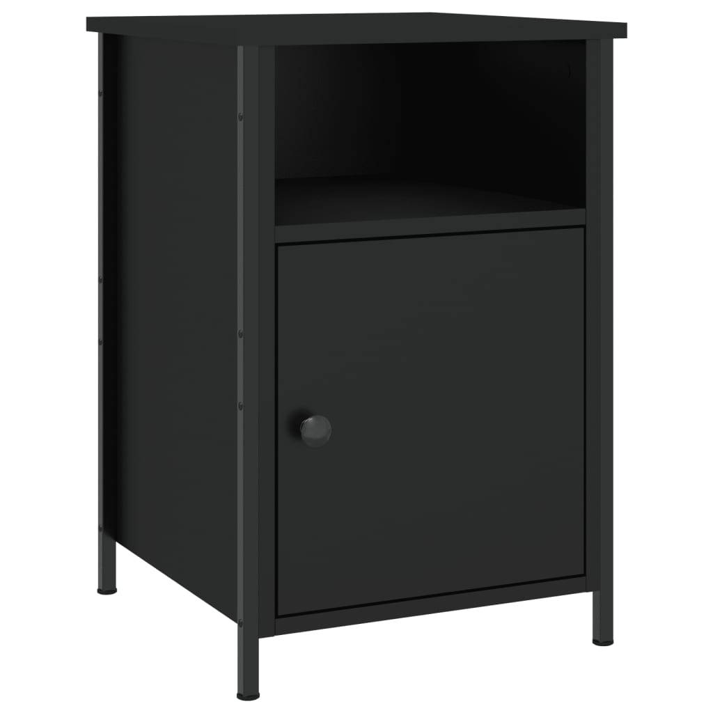 vidaXL Noptiere, 2 buc., negru, 40x42x60 cm, lemn prelucrat vidaXL Noptiere, 2 buc., negru, 40x42x60 cm, lemn prelucrat