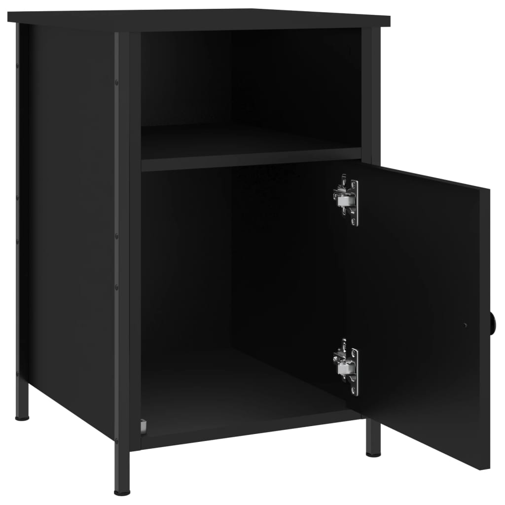 vidaXL Noptiere, 2 buc., negru, 40x42x60 cm, lemn prelucrat vidaXL Noptiere, 2 buc., negru, 40x42x60 cm, lemn prelucrat