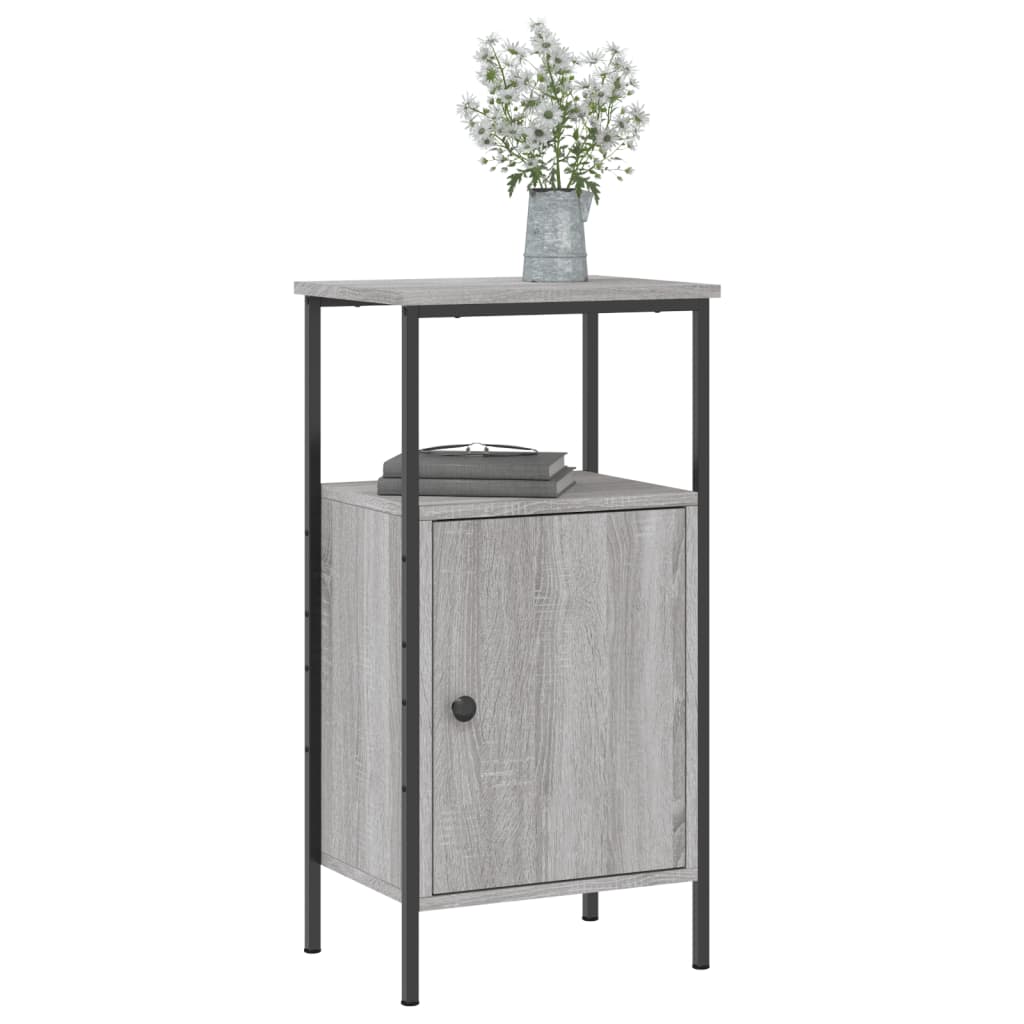 vidaXL Noptiere, 2 buc., gri sonoma, 41x31x80 cm, lemn compozit vidaXL Noptiere, 2 buc., gri sonoma, 41x31x80 cm, lemn compozit