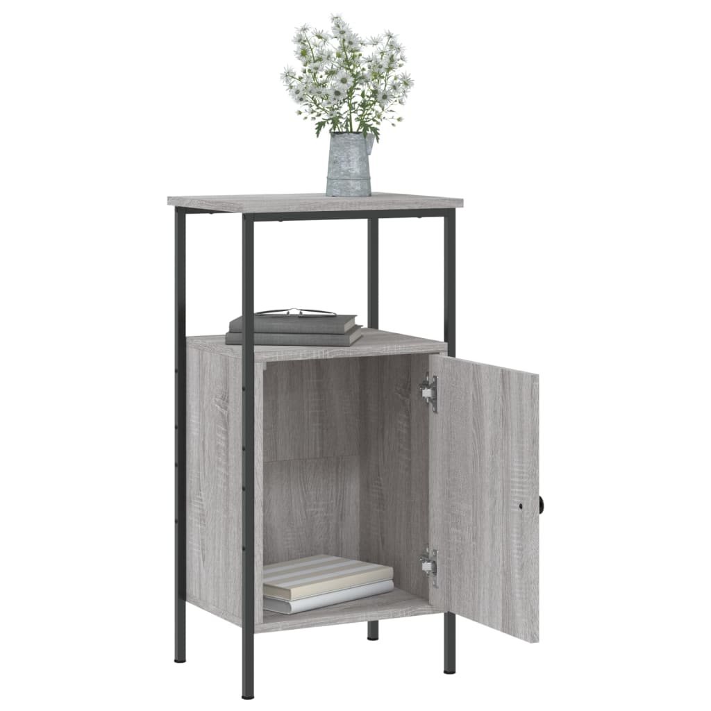 vidaXL Noptiere, 2 buc., gri sonoma, 41x31x80 cm, lemn compozit vidaXL Noptiere, 2 buc., gri sonoma, 41x31x80 cm, lemn compozit