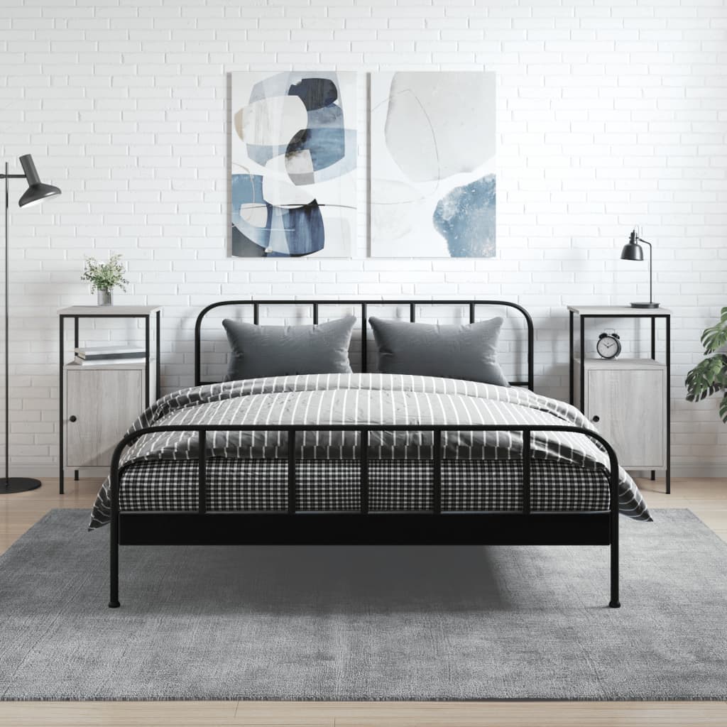 vidaXL Noptiere, 2 buc., gri sonoma, 41x31x80 cm, lemn compozit vidaXL Noptiere, 2 buc., gri sonoma, 41x31x80 cm, lemn compozit