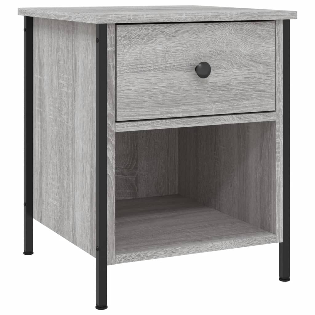 vidaXL Noptiere, 2 buc., gri sonoma, 40x42x50 cm, lemn compozit vidaXL Noptiere, 2 buc., gri sonoma, 40x42x50 cm, lemn compozit