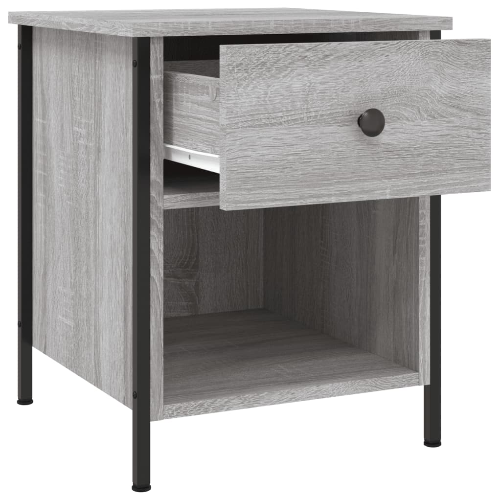 vidaXL Noptiere, 2 buc., gri sonoma, 40x42x50 cm, lemn compozit vidaXL Noptiere, 2 buc., gri sonoma, 40x42x50 cm, lemn compozit