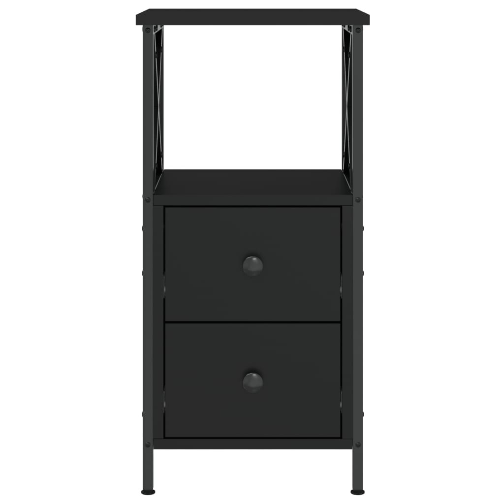 vidaXL Noptieră, negru, 34x35,5x70 cm, lemn compozit vidaXL Noptieră, negru, 34x35,5x70 cm, lemn compozit