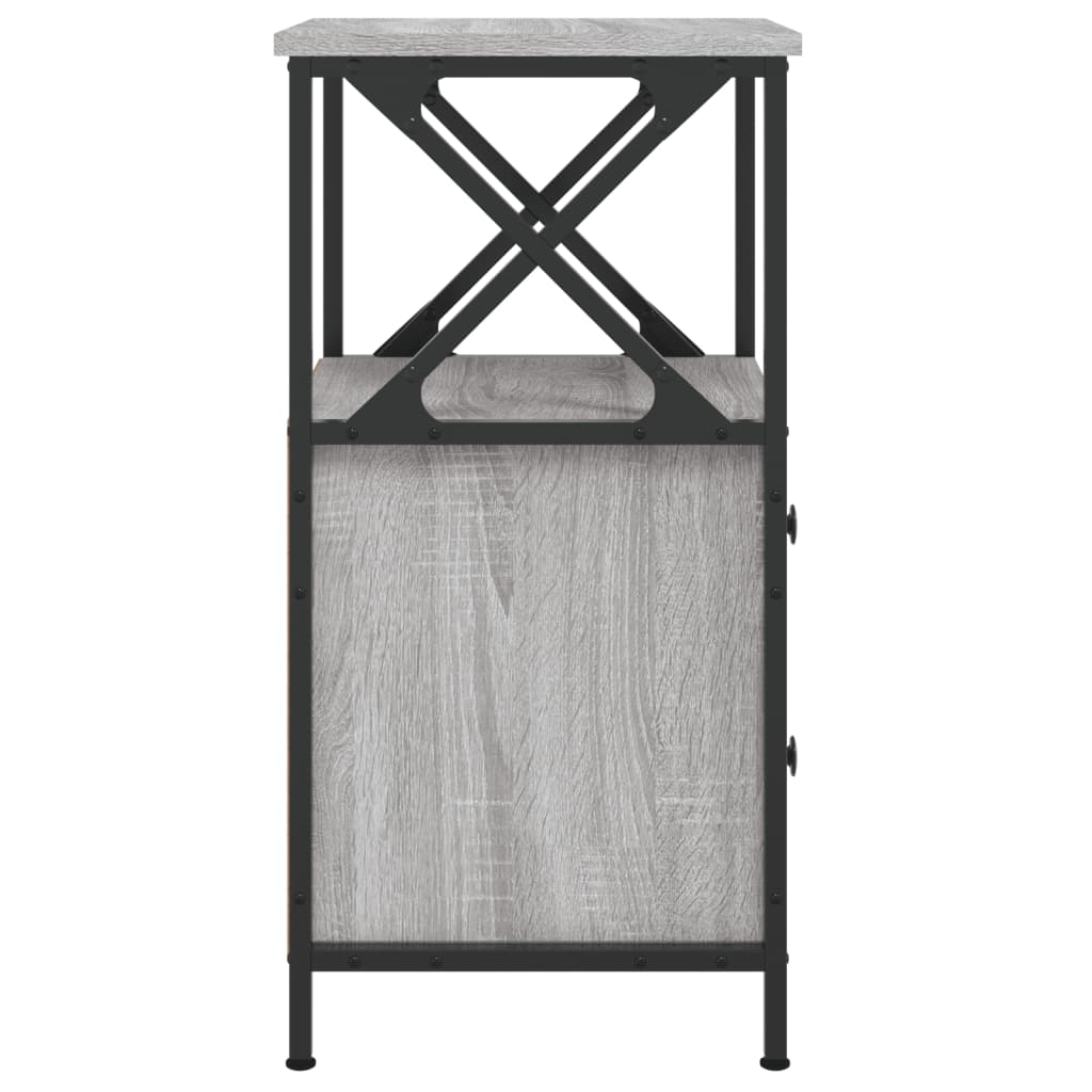 vidaXL Noptieră, gri sonoma, 34x35,5x70 cm, lemn compozit