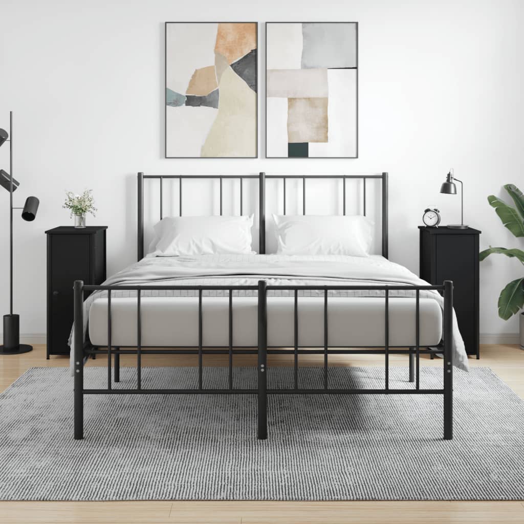 vidaXL Noptiere, 2 buc., negru, 32x42x80 cm, lemn compozit vidaXL Noptiere, 2 buc., negru, 32x42x80 cm, lemn compozit