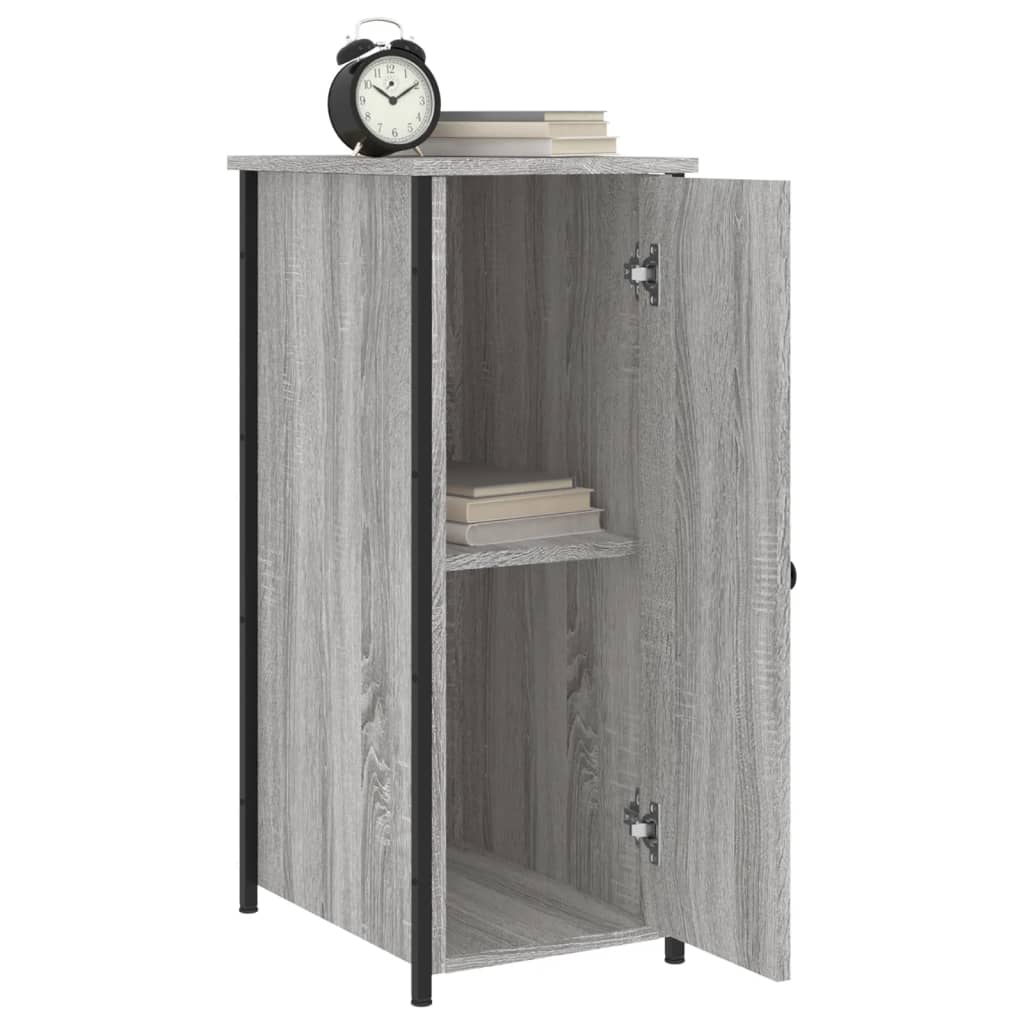 vidaXL Noptiere, 2 buc., gri sonoma, 32x42x80 cm, lemn compozit