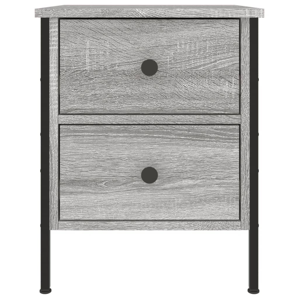 vidaXL Noptiere, 2 buc., gri sonoma, 40x42x50 cm, lemn compozit vidaXL Noptiere, 2 buc., gri sonoma, 40x42x50 cm, lemn compozit