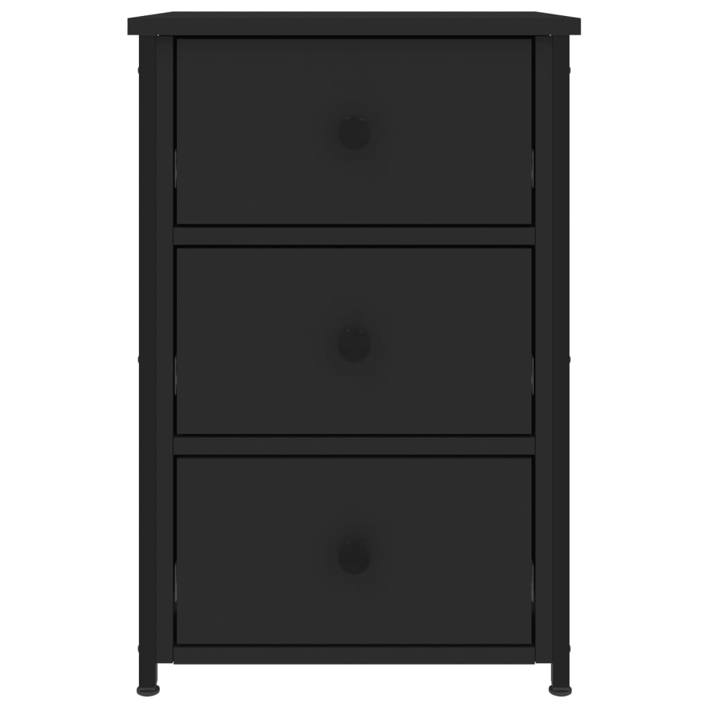 vidaXL Noptiere, 2 buc., negru, 40x36x60 cm, lemn compozit vidaXL Noptiere, 2 buc., negru, 40x36x60 cm, lemn compozit